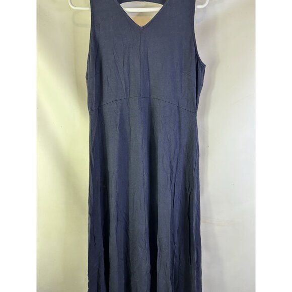 New Talbots Open Back Jersey Knit Sun Dress Flowy Coastal - Picture 4 of 9